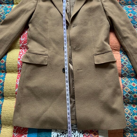 Uniqlo Tan Wool Cashmere Chesterfield Coat, Medium - Picture 2 of 10